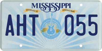 MS license plate AHT055