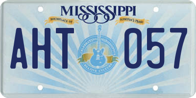 MS license plate AHT057