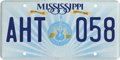 MS license plate AHT058