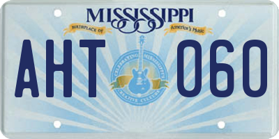 MS license plate AHT060