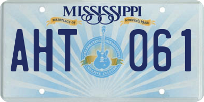 MS license plate AHT061
