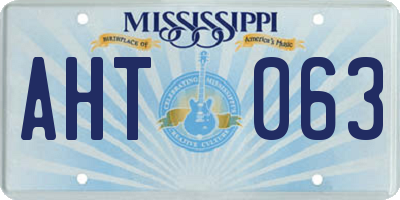 MS license plate AHT063