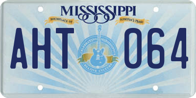 MS license plate AHT064