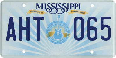 MS license plate AHT065
