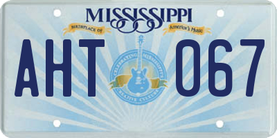 MS license plate AHT067