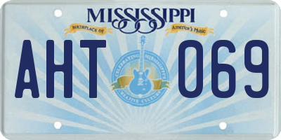 MS license plate AHT069