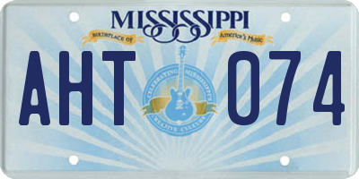 MS license plate AHT074