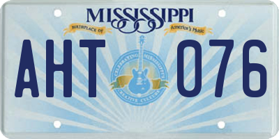 MS license plate AHT076