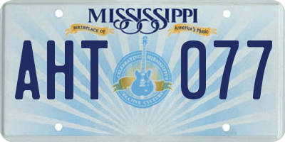 MS license plate AHT077