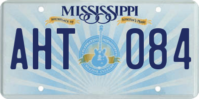 MS license plate AHT084
