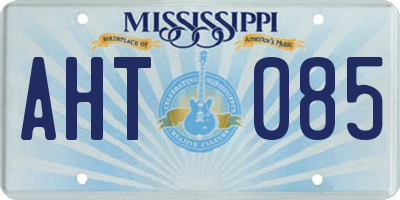MS license plate AHT085