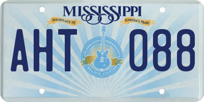 MS license plate AHT088