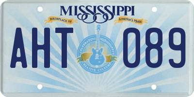 MS license plate AHT089