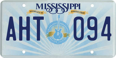 MS license plate AHT094