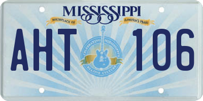 MS license plate AHT106