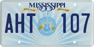 MS license plate AHT107