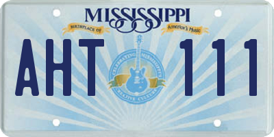 MS license plate AHT111