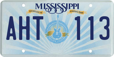 MS license plate AHT113