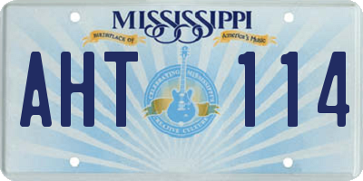 MS license plate AHT114