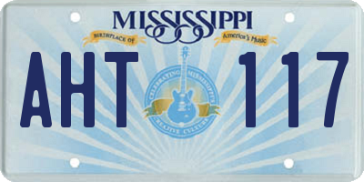 MS license plate AHT117