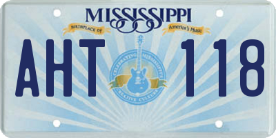 MS license plate AHT118