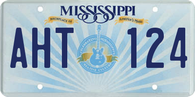 MS license plate AHT124