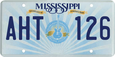 MS license plate AHT126