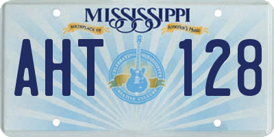 MS license plate AHT128