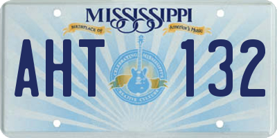 MS license plate AHT132