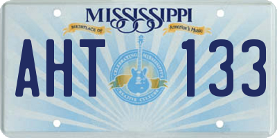 MS license plate AHT133
