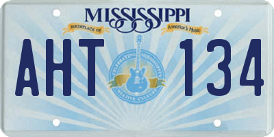 MS license plate AHT134