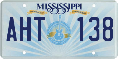 MS license plate AHT138
