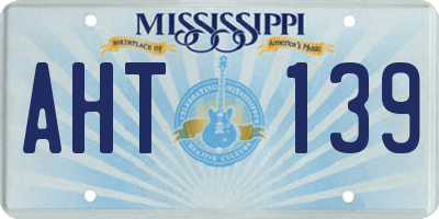MS license plate AHT139