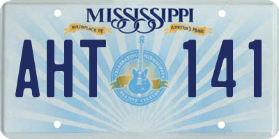 MS license plate AHT141