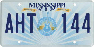 MS license plate AHT144