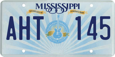 MS license plate AHT145