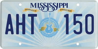 MS license plate AHT150