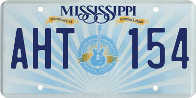 MS license plate AHT154
