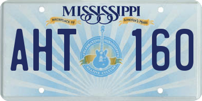 MS license plate AHT160