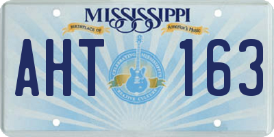MS license plate AHT163