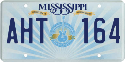 MS license plate AHT164