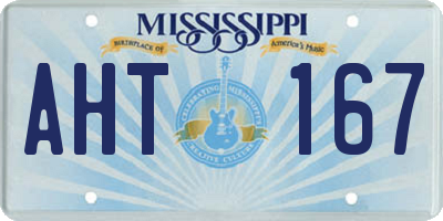 MS license plate AHT167