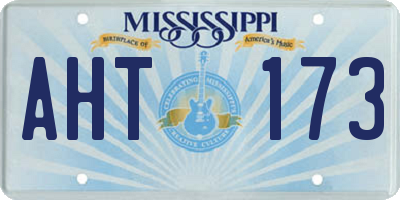 MS license plate AHT173