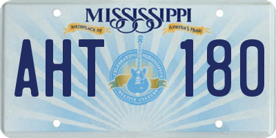 MS license plate AHT180