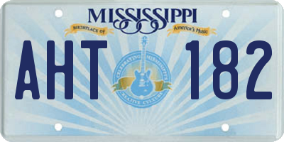 MS license plate AHT182