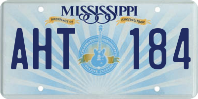 MS license plate AHT184