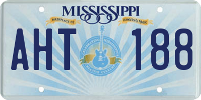 MS license plate AHT188