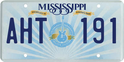 MS license plate AHT191