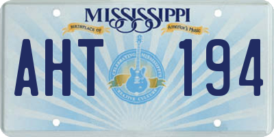 MS license plate AHT194