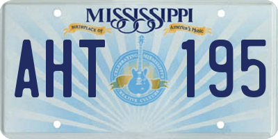 MS license plate AHT195